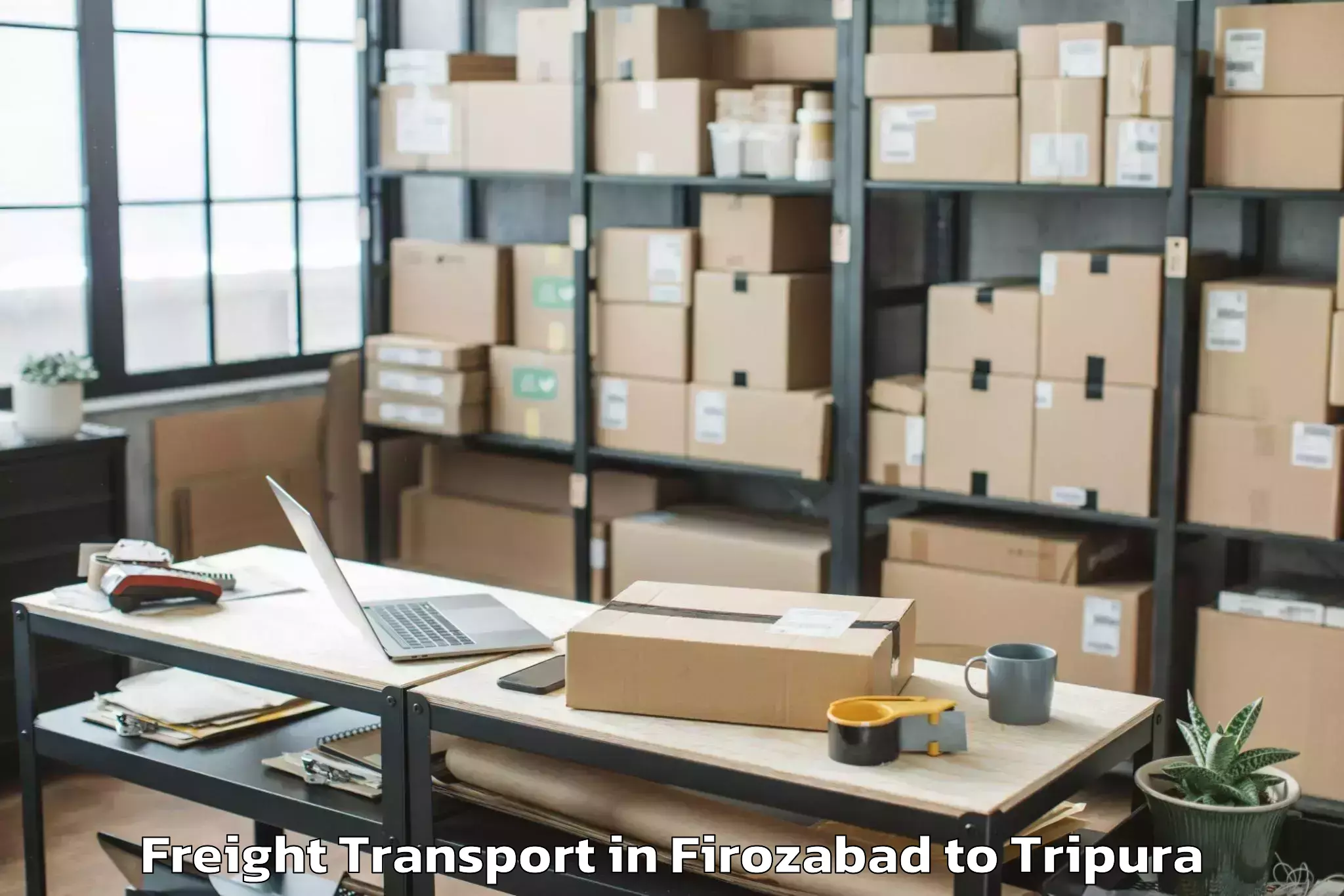 Book Firozabad to Santirbazar Freight Transport